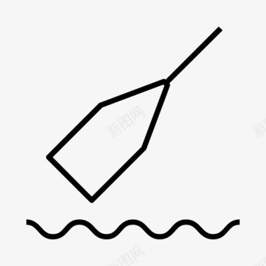 划桨皮划艇桨图标图标