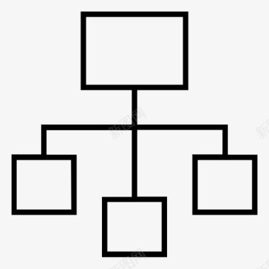 流程图表层次结构图标图标