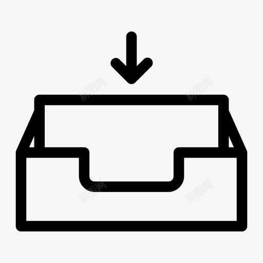 收件箱文档文件图标svg_新图网 https://ixintu.com 发送 收件箱 文件 文档 邮箱