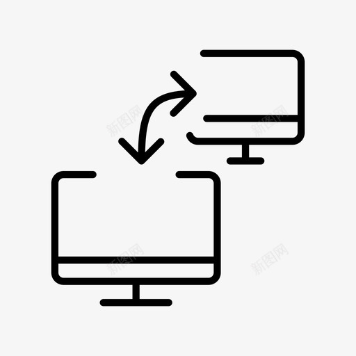 交换监视器遥控器图标svg_新图网 https://ixintu.com 交换 监视器 设备附件 遥控器