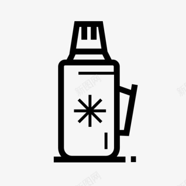 保温瓶冷饮热饮图标图标