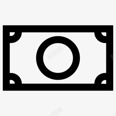 纸币现金钱图标图标