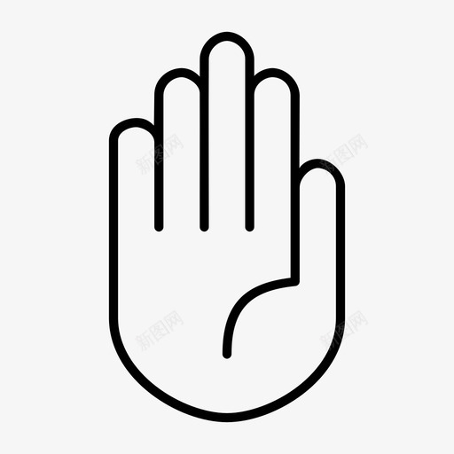 手手指手势图标svg_新图网 https://ixintu.com 张开的手 手 手势 手指 手掌 指针