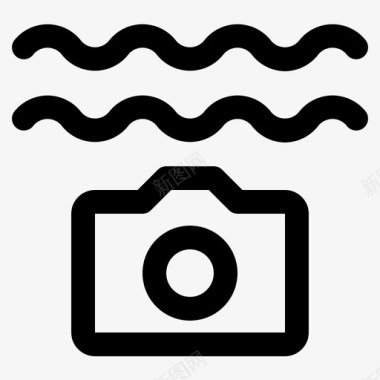 防水相机技术水下图标图标