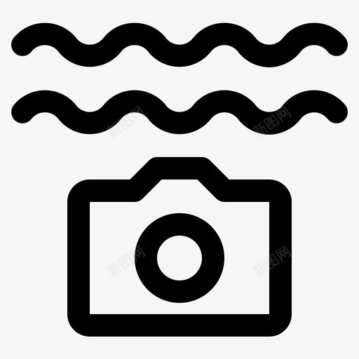 防水相机技术水下图标svg_新图网 https://ixintu.com 技术 水下 照片线图标 防水相机