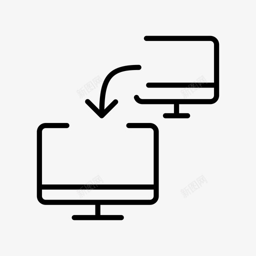 返回装置监视器附件图标svg_新图网 https://ixintu.com 监视器 返回装置 附件