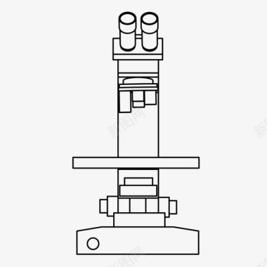 显微镜化学调查图标图标