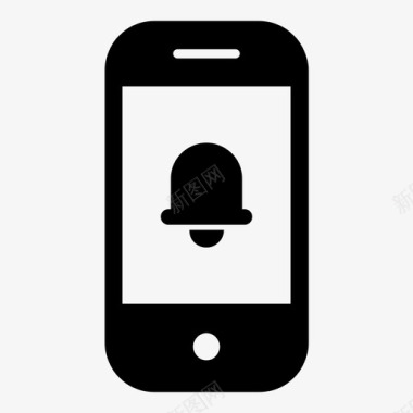 智能手机通知警报智能手机是电话图标图标