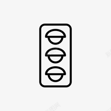 交通信号红绿灯图标图标