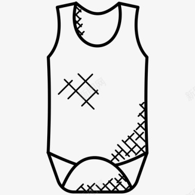 婴儿连体衣婴儿服装儿童服装图标图标