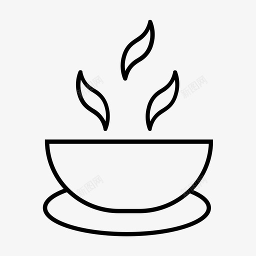 热食烹调汤碗图标svg_新图网 https://ixintu.com 汤碗 热食 烹调 烹饪和食物