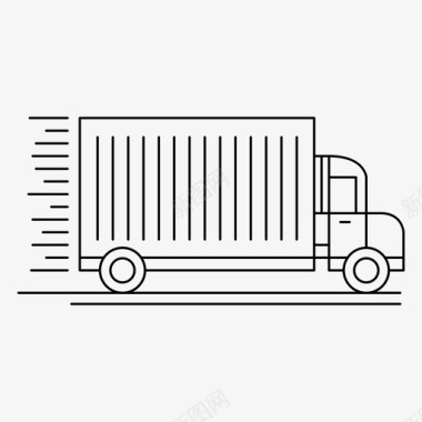 快速交货物流运输图标图标