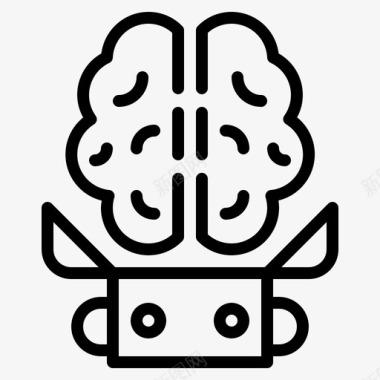 大脑身体人类图标图标
