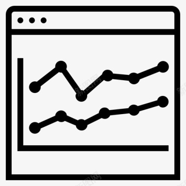 在线趋势图表线图图标图标