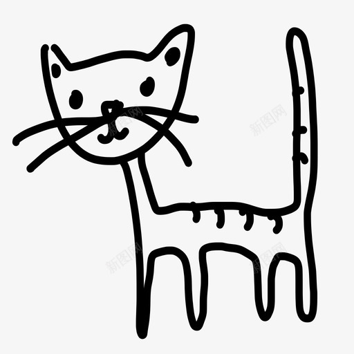 猫动物手绘图标svg_新图网 https://ixintu.com 动物 小猫 手绘 手绘物品 猫