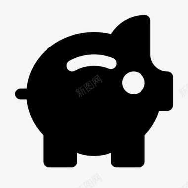 小猪银行金融储蓄图标图标