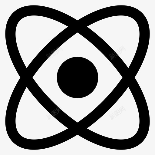原子电子物理图标svg_新图网 https://ixintu.com 原子 本质 物理 电子 科学