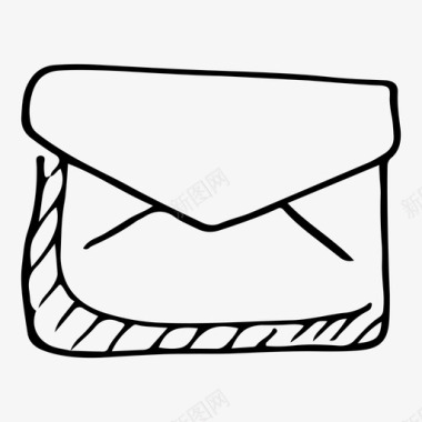 邮件信封涂鸦用户界面图标图标