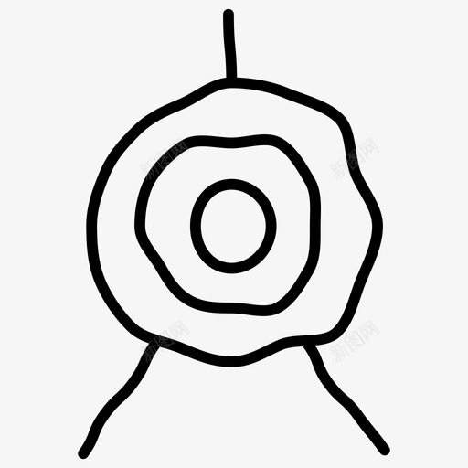 射箭板弓手绘图标svg_新图网 https://ixintu.com 体育涂鸦 射箭板 弓 手绘