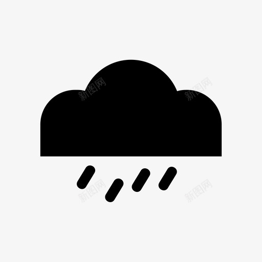 雨小雨天气图标svg_新图网 https://ixintu.com 天气 小雨 潮湿 雨