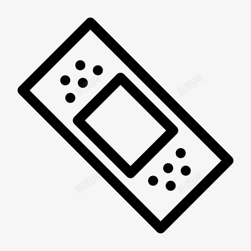贴片绷带固定器图标svg_新图网 https://ixintu.com 医疗保健 固定器 石膏 绷带 药物 贴片