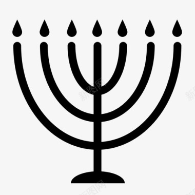 烛台犹太人犹太教图标图标