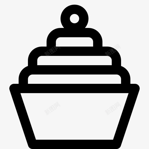 纸杯蛋糕烘焙樱桃图标svg_新图网 https://ixintu.com 圣诞系列图标 樱桃 烘焙 糕点 纸杯蛋糕 自制