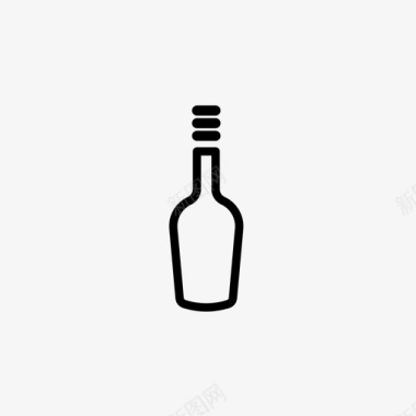 烈酒玻璃瓶葡萄酒图标图标