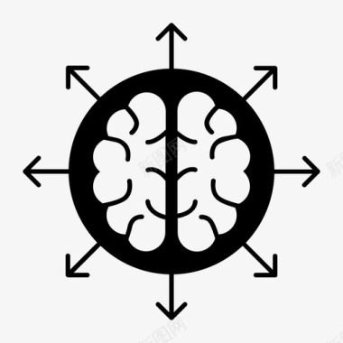 大脑商业头脑图标图标
