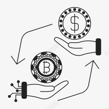 比特币兑换兑换加密货币图标图标