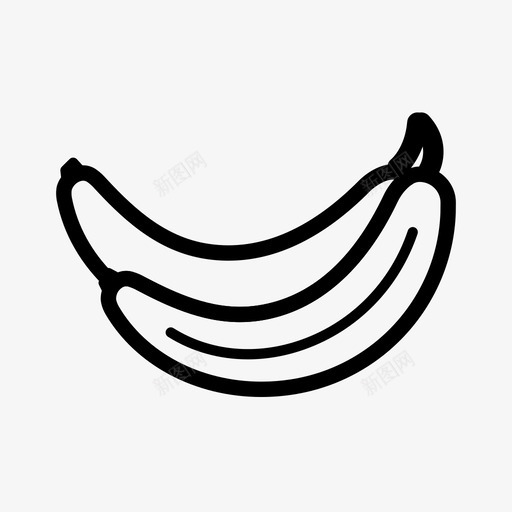 bananasfruitfruits图标svg_新图网 https://ixintu.com bananas fruit fruits vegetables