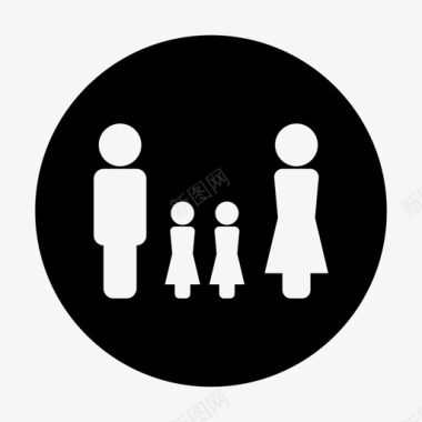 家庭孩子女儿图标图标