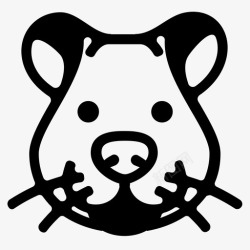 跳鼠沙鼠脸沙漠老鼠仓鼠图标高清图片