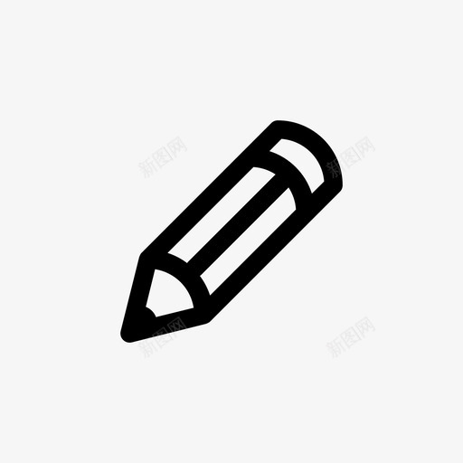 铅笔像素完美线条图标svg_新图网 https://ixintu.com 像素完美线条 铅笔