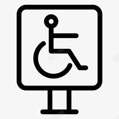 残疾人停车场残疾人医院图标图标