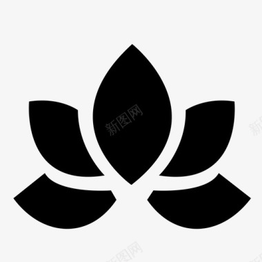 莲花印度教冥想图标图标