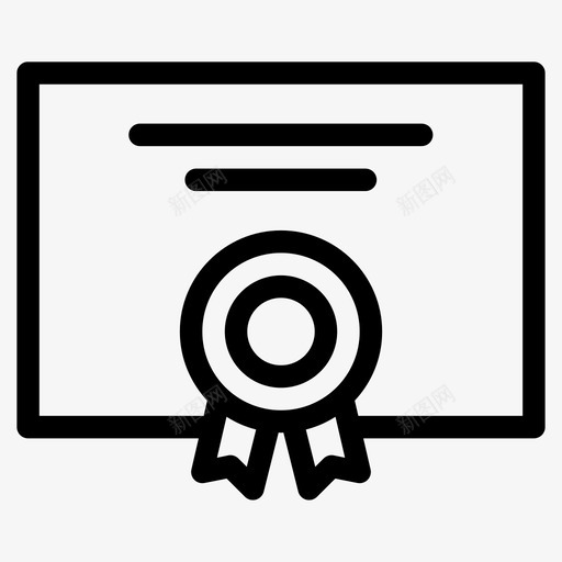 表彰奖励证书图标svg_新图网 https://ixintu.com 奖励 学位 荣誉 表彰 证书