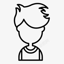 低跟底男孩发型低底切图标高清图片