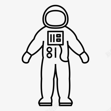 宇航员人类太空飞行员图标图标