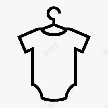 婴儿连体衣衣服衣架图标图标