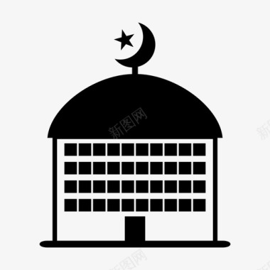 清真寺祈祷宗教图标图标