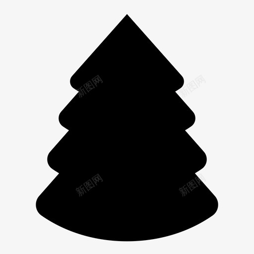 圣诞树大自然松树图标svg_新图网 https://ixintu.com 圣诞树 圣诞节 大自然 松树
