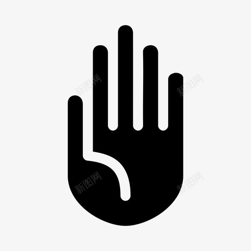 手手指手势图标svg_新图网 https://ixintu.com 张开的手 手 手势 手指 手掌 指针