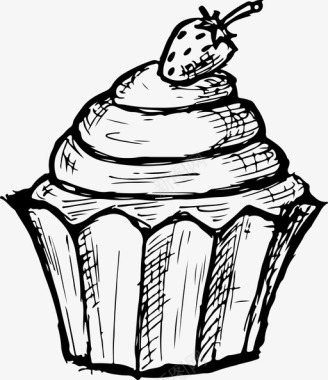 蛋糕烘焙产品纸杯蛋糕图标图标