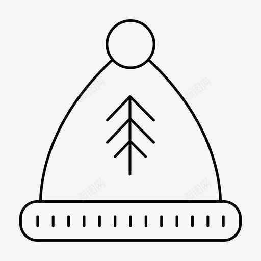 比尼头针织图标svg_新图网 https://ixintu.com 冬天 头 比尼 温暖 针织