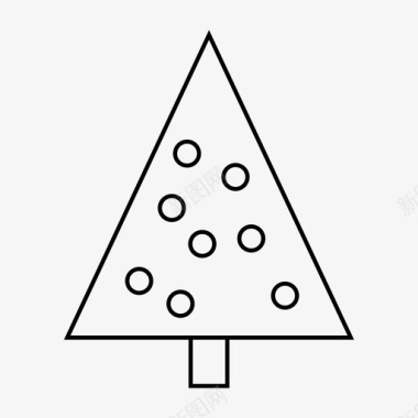 圣诞树庆祝节日图标图标