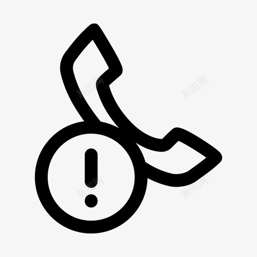 呼叫丢失电话警告图标svg_新图网 https://ixintu.com 呼叫丢失 电话 警告 错误收集