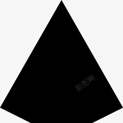 六棱锥六角形三角形棱锥面六角形棱锥图标高清图片