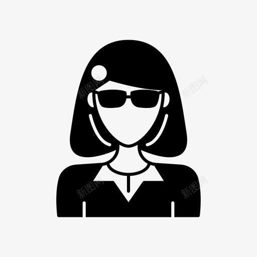 戴眼镜的女人化身雇员图标svg_新图网 https://ixintu.com 化身 化身女人 戴眼镜的女人 用户 雇员