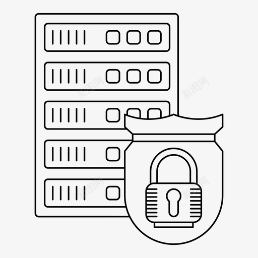 服务器保护信息锁图标svg_新图网 https://ixintu.com 信息 大数据卷2 屏蔽 服务器保护 锁